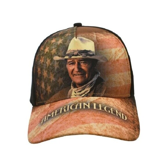 New John Wayne American Legend Baseball Hat Cap Gift Photo Cowboy Western Movie - Picture 1 of 3